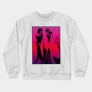 Salome and her mother (black on pink) Crewneck Sweatshirt